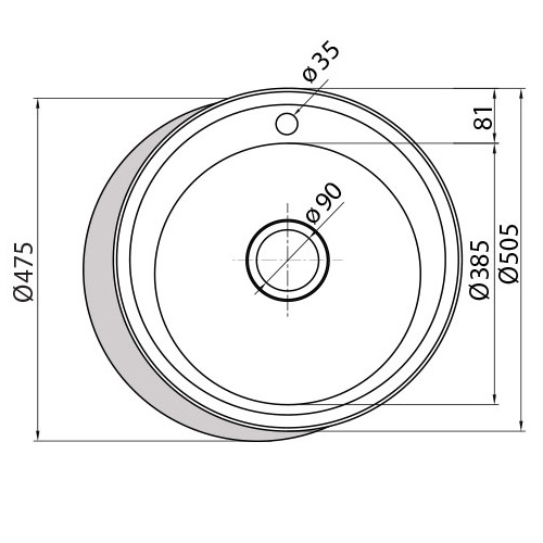 Chậu rửa 1 hộc Cata RS-1 INOX UNIT