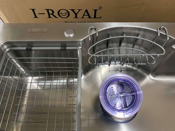 CHẬU RỬA CHÉN I-ROYAL INOX 304 DẬP NGUYÊN KHỐI CAO CẤP IR-7848D 304