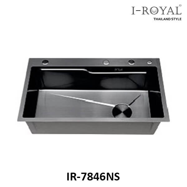 CHẬU RỬA CHÉN I-ROYAL INOX 1 HỘC MẠ NANO IR-7846NS