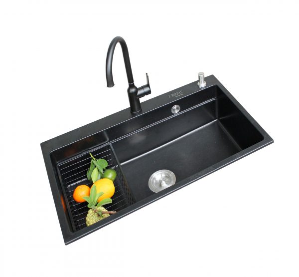 Chậu rửa 1 hộc đá nhân tạo I-Royal IRDCRE-8050BL