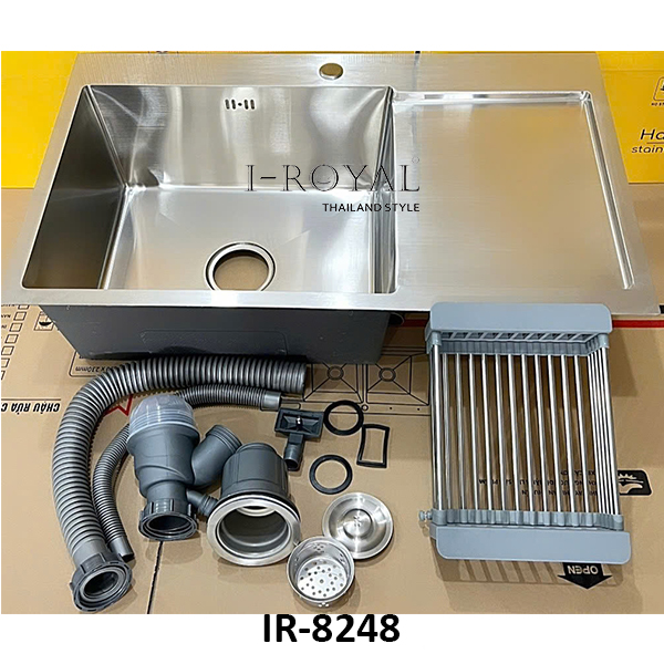 CHẬU RỬA CHÉN BÁT INOX ĐÚC I-ROYAL IR-8248