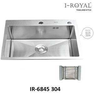 COMBO CHẬU RỬA CHÉN BÁT INOX 304 ĐÚC I-ROYAL IR-6845 304