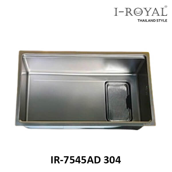 CHẬU RỬA CHÉN LẮP ÂM 1 HỘC DẬP CAO CẤP I-ROYAL IR-7545AD 304
