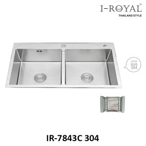 COMBO CHẬU RỬA CHÉN BÁT INOX 304 ĐÚC I-ROYAL IR-7843C 304