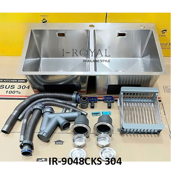 CHẬU RỬA CHÉN BÁT I-ROYAL IR-9048CKS 304