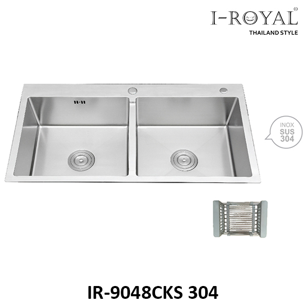 CHẬU RỬA CHÉN BÁT I-ROYAL IR-9048CKS 304