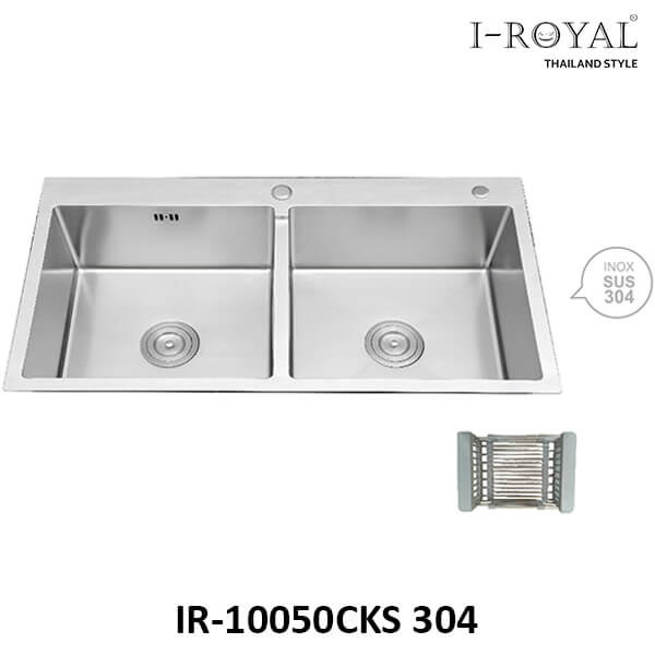 CHẬU RỬA CHÉN BÁT INOX 304 ĐÚC CAO CẤP I-ROYAL IR-10050CKS 304
