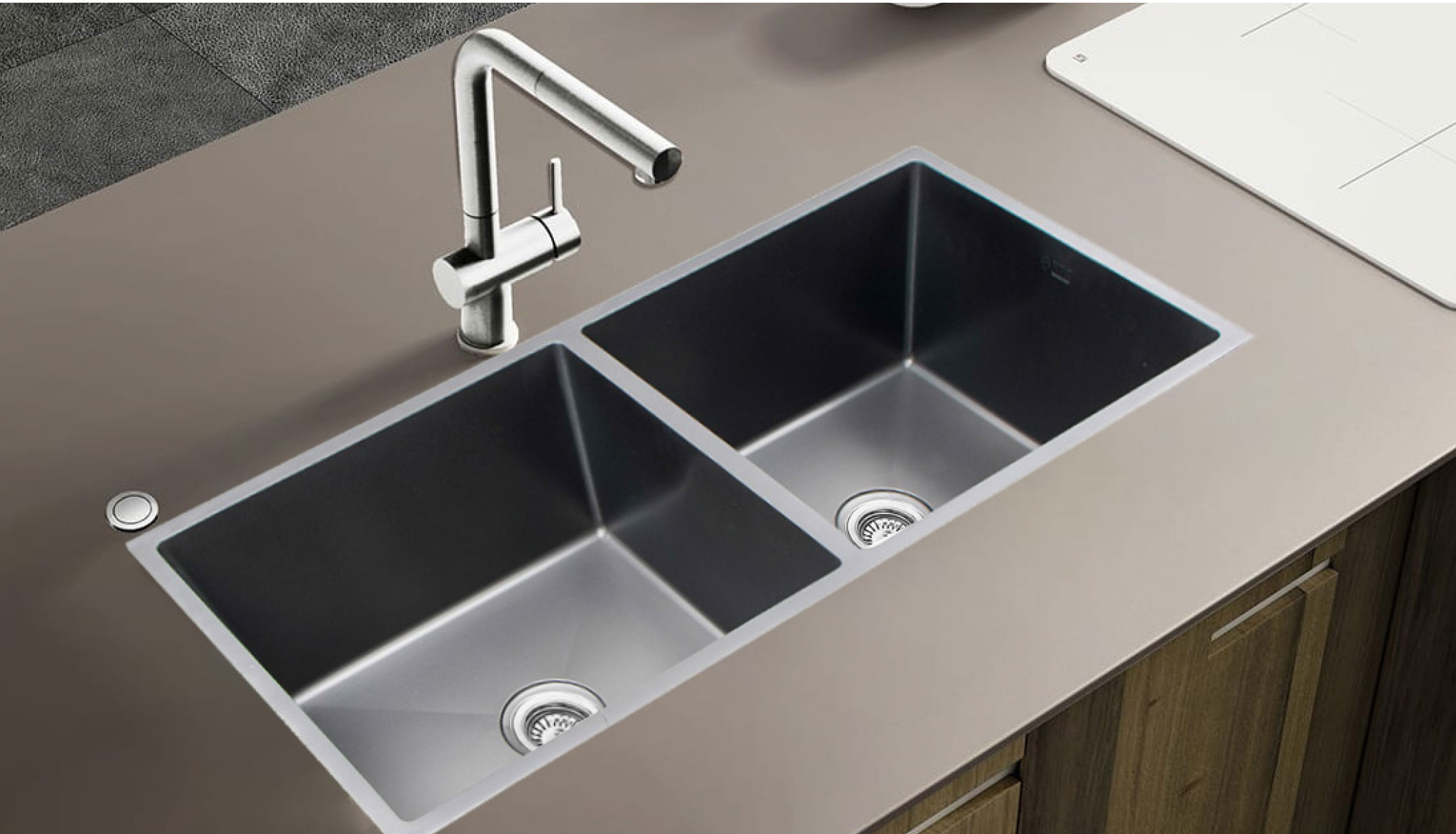 Chậu rửa inox Granite KAFF HM8245BI