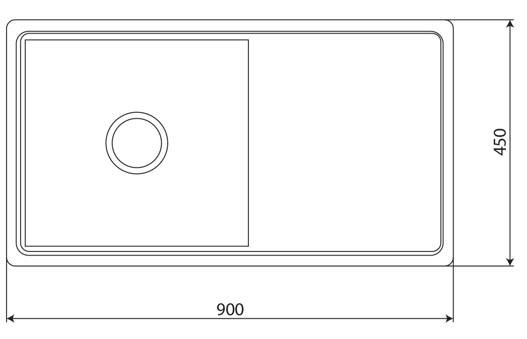 Chậu rửa inox KAFF HMD9045BI