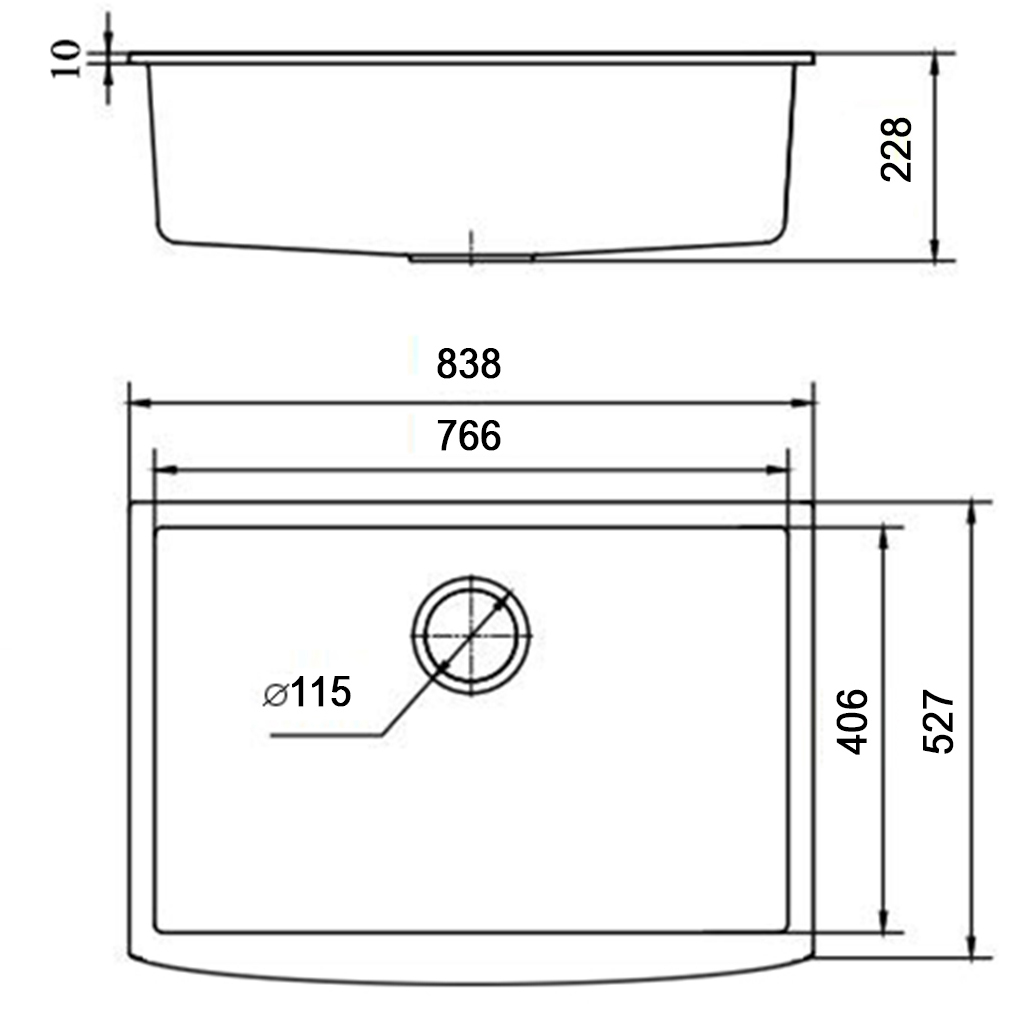 Chậu rửa đá Kaff GRANITE KF-3322QD