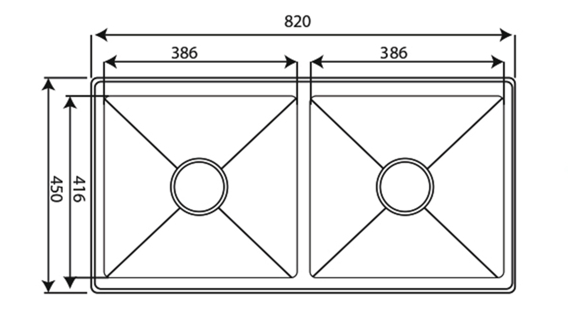 Chậu rửa inox Granite KAFF HM8245BI