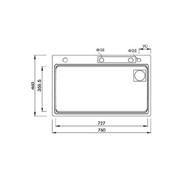 Chậu rửa inox KAFF KF-UM7546B