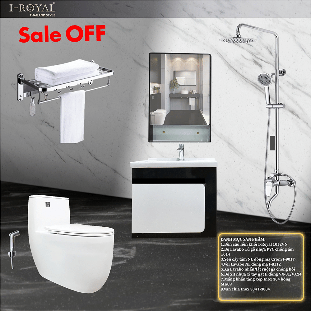 Combo thiết bị vệ sinh 8 món - Combo 16