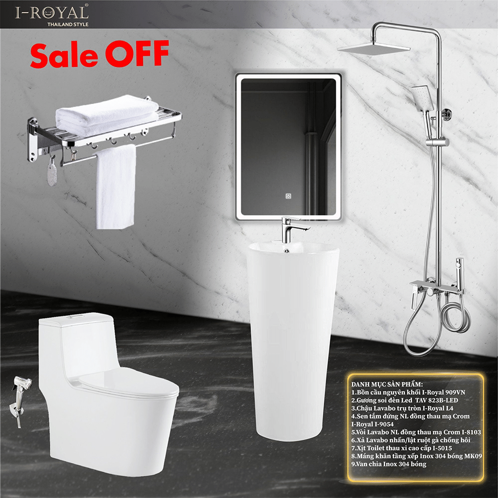 Combo thiết bị vệ sinh 9 món - Combo 17