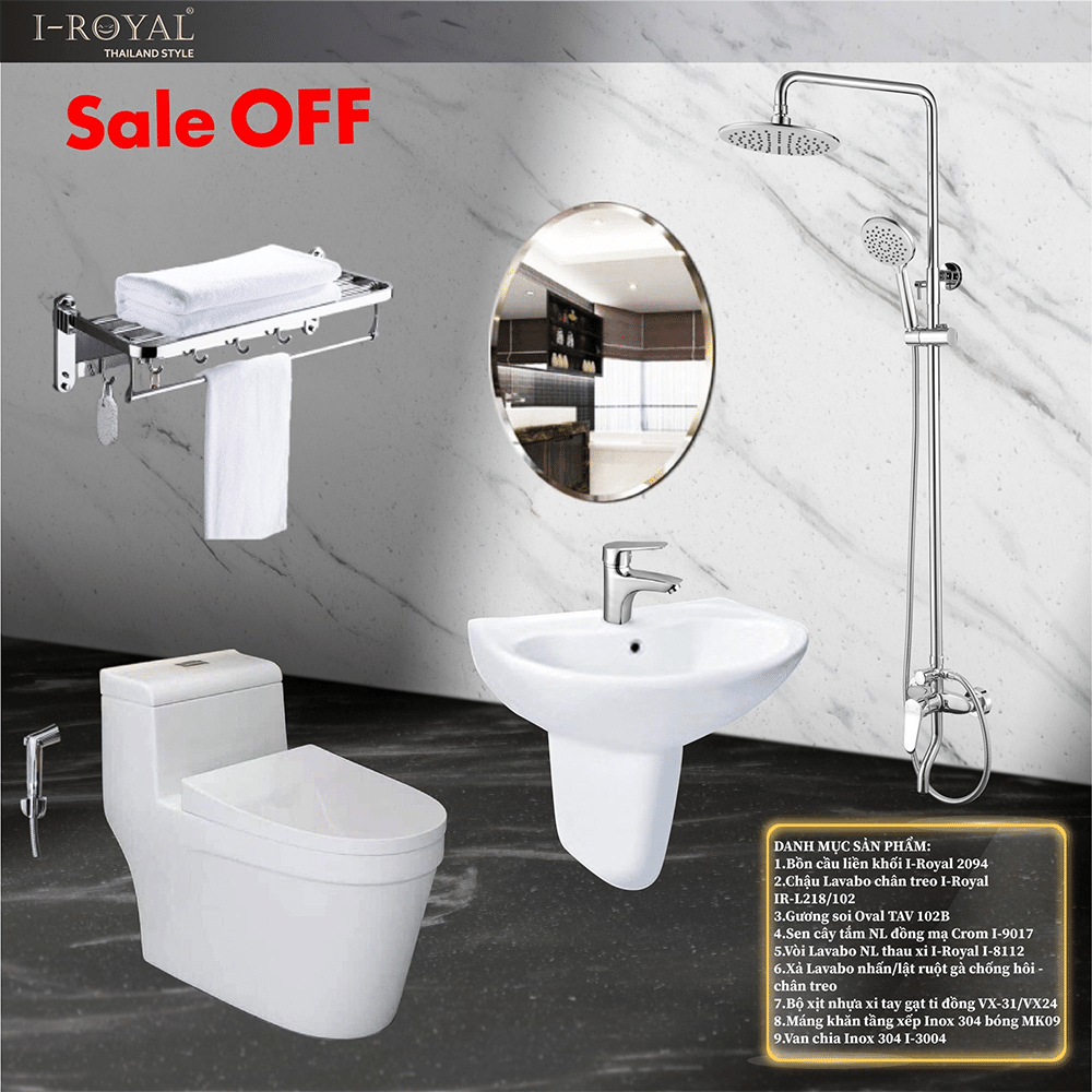 Combo thiết bị vệ sinh 9 món - Combo 22