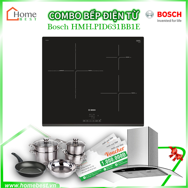 (Combo) Bếp từ 3 vùng nấu Bosch HMH.PID631BB1E