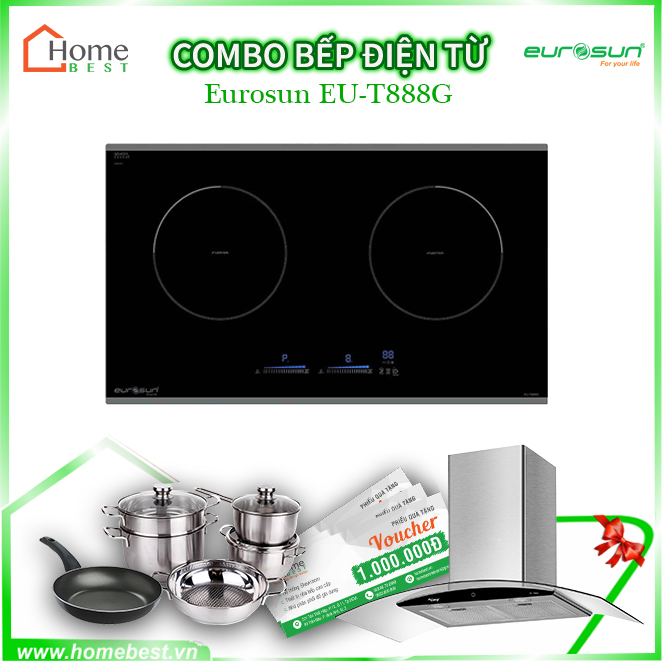 (Combo) Bếp từ đôi Eurosun EU-T888G