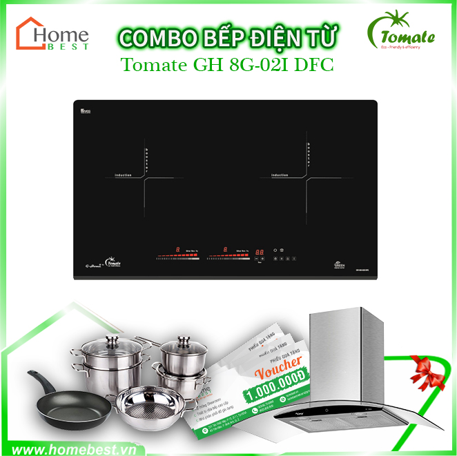 (Combo) Bếp từ đôi Tomate GH 8G-02I DFC