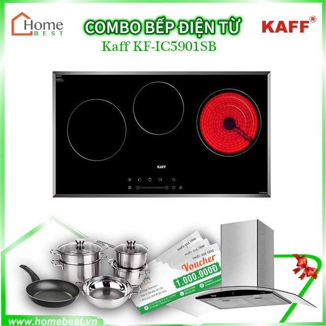 (Combo) Bếp từ kết hợp hồng ngoại Kaff KF-IC5801SB