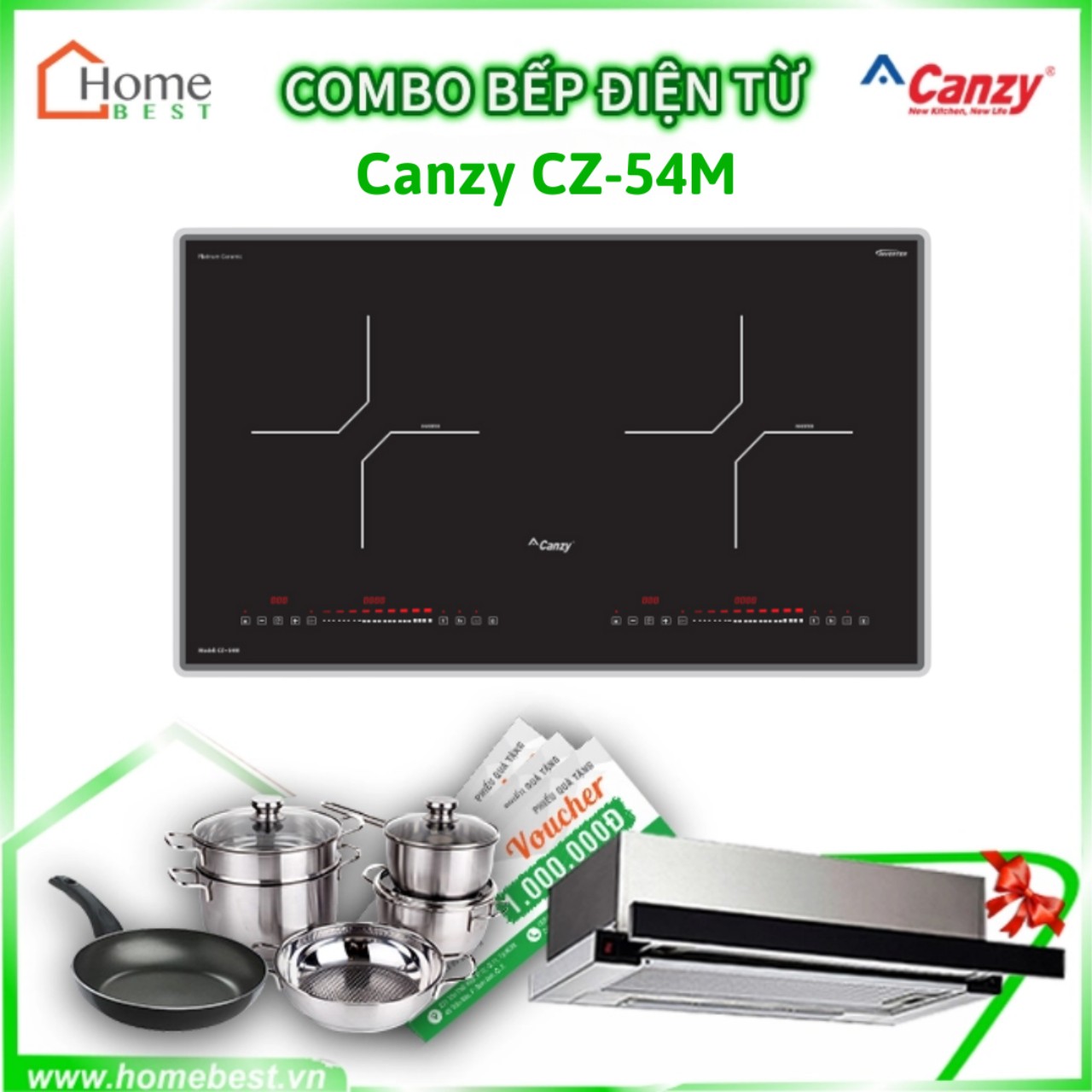 Combo Bếp từ đôi CANZY CZ - 54M
