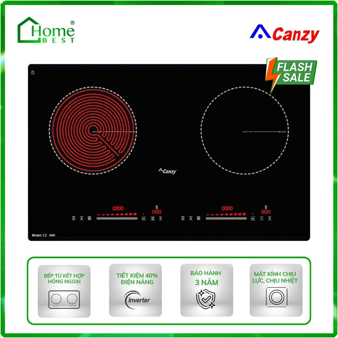 Bếp từ kết hợp hồng ngoại Canzy CZ-06H