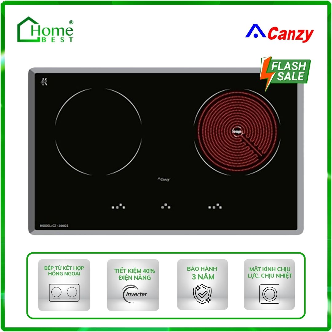 Bếp từ kết hợp hồng ngoại Canzy CZ-200GS