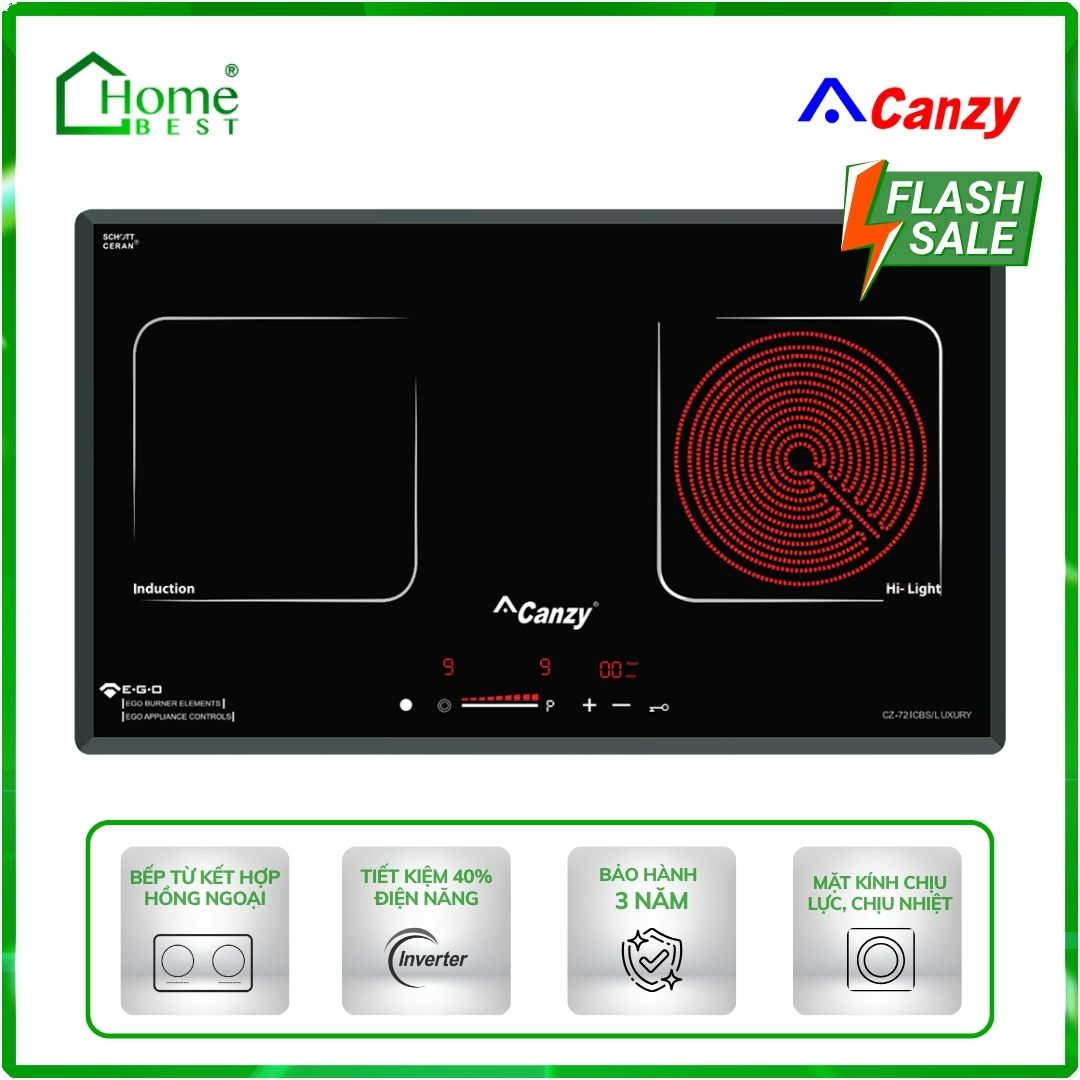 Bếp từ kết hợp hồng ngoại Canzy CZ-72ICBS Luxury