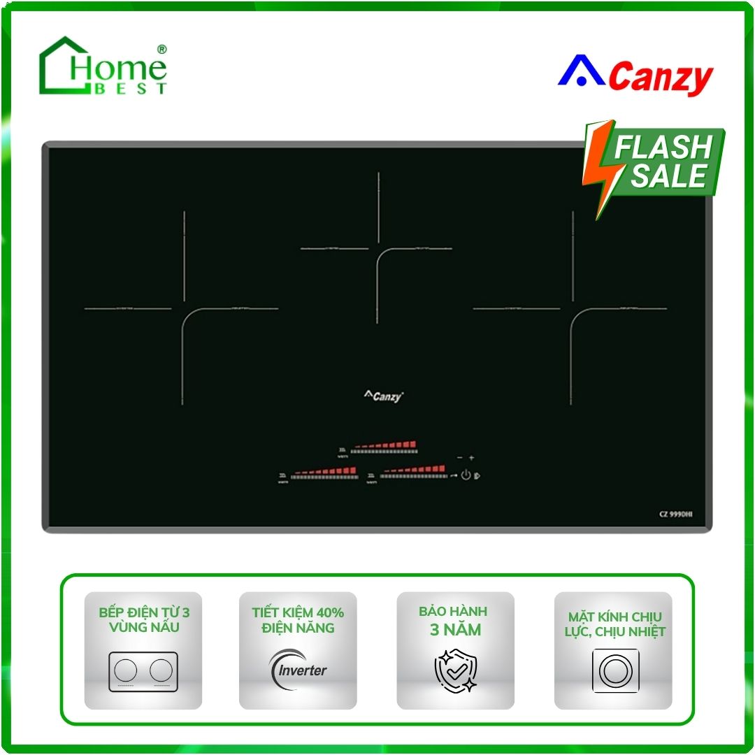 Bếp từ 3 vùng nấu Canzy CZ-999DHI