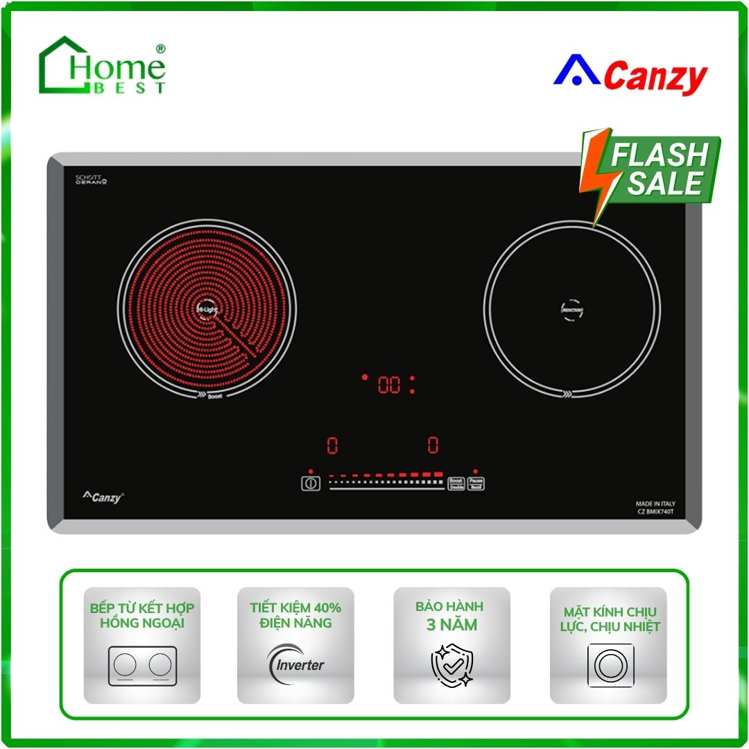 Bếp điện từ kết hợp hồng ngoại Canzy CZ-BMIX740T