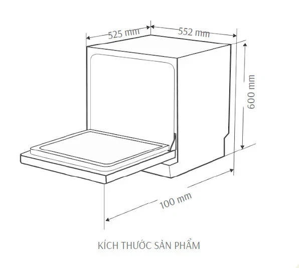 Máy rửa chén bát độc lập Canzy CZ DW11GB