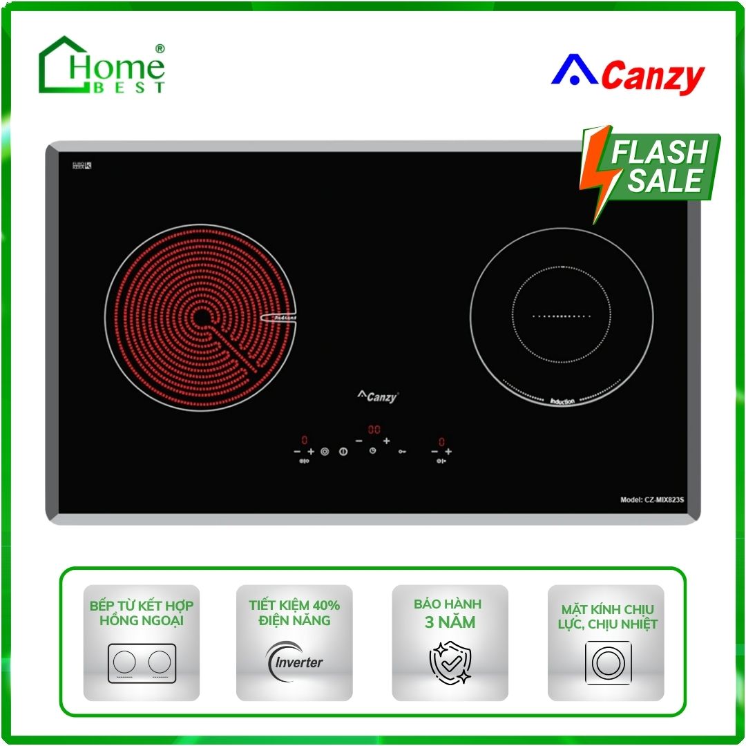 Bếp từ kết hợp hồng ngoại Canzy CZ-MIX823S