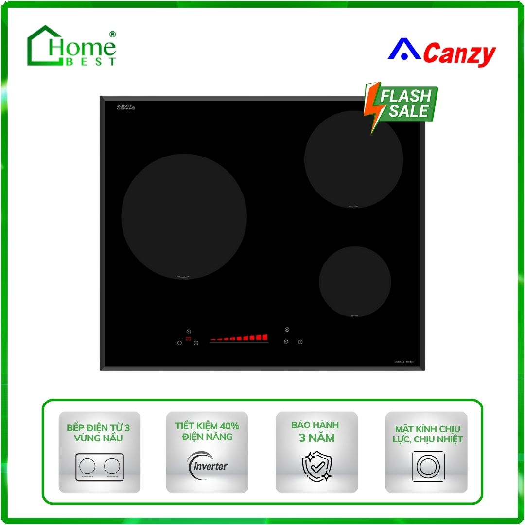 Bếp từ 3 vùng nấu Canzy CZ-MIX834