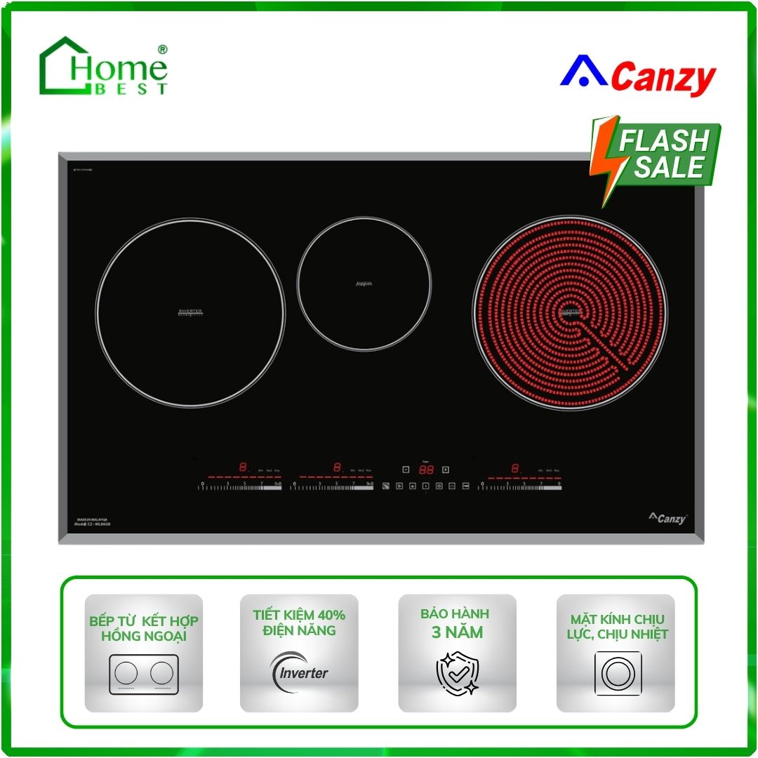 Bếp từ kết hợp hồng ngoại Canzy CZ-ML86GB