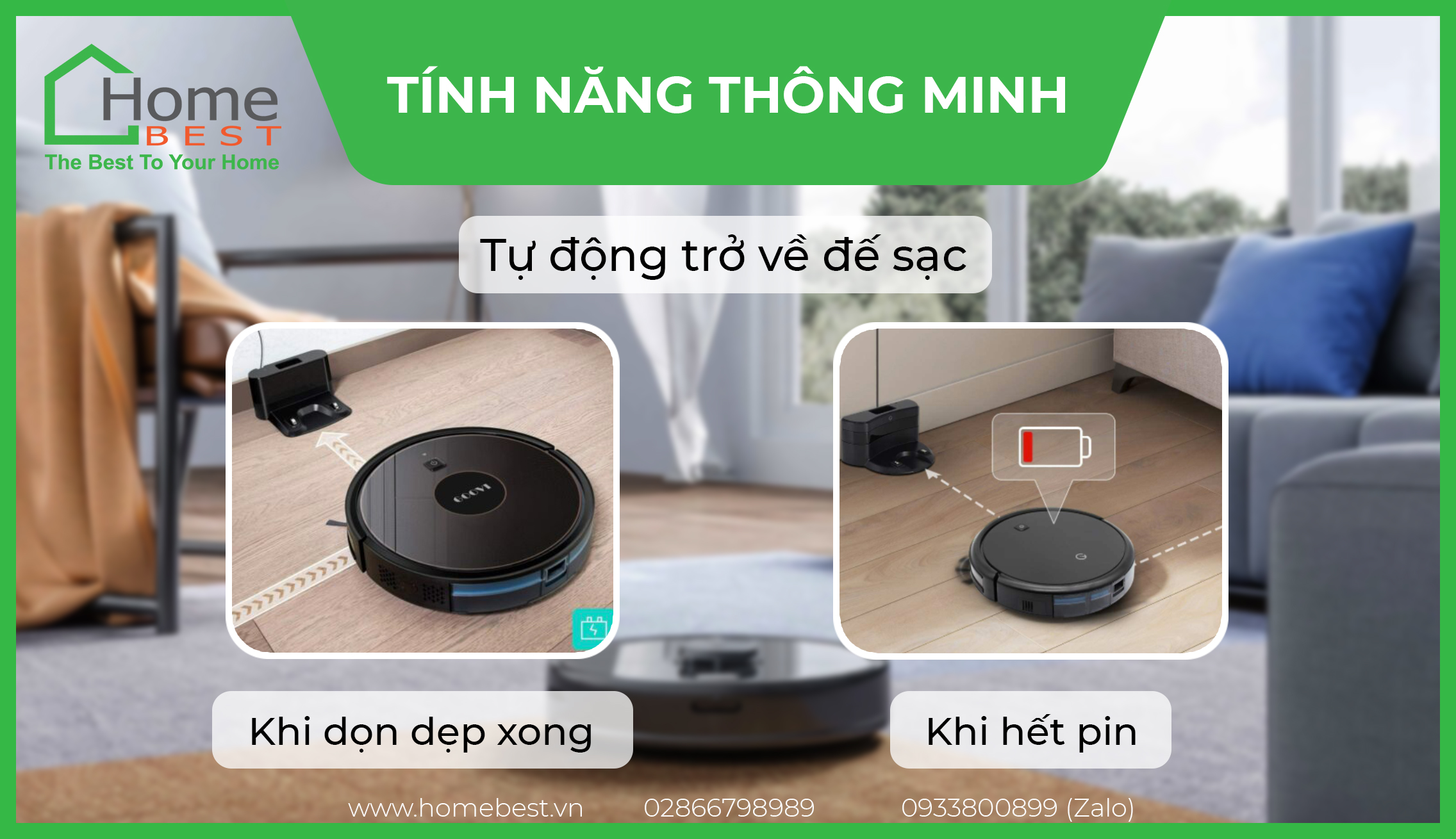 Robot hút bụi - lau nhà tự động HB-A68 Plus