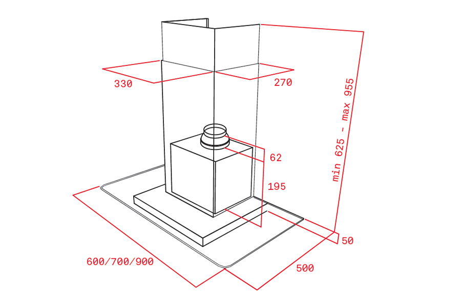 Máy hút khói, hút mùi kính ngang Teka DG 680