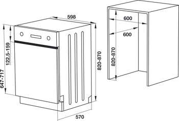 Máy rửa chén bát bán âm Hafele HDW-HI60B (533.23.210)