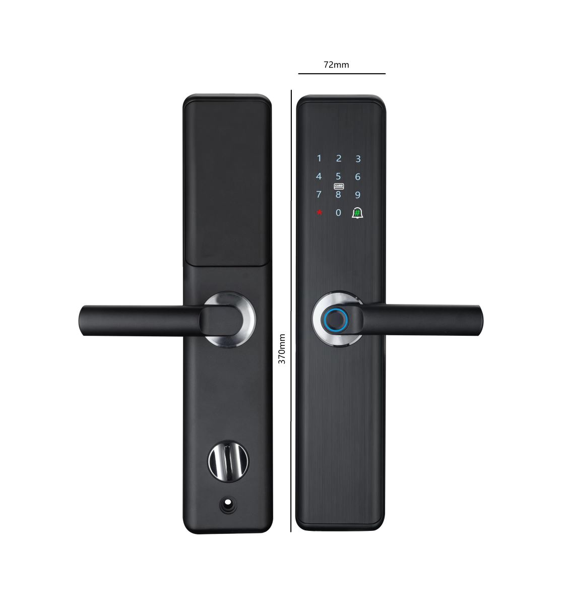 Khóa cửa gỗ điện tử Hubert HB CG59 Rough Black