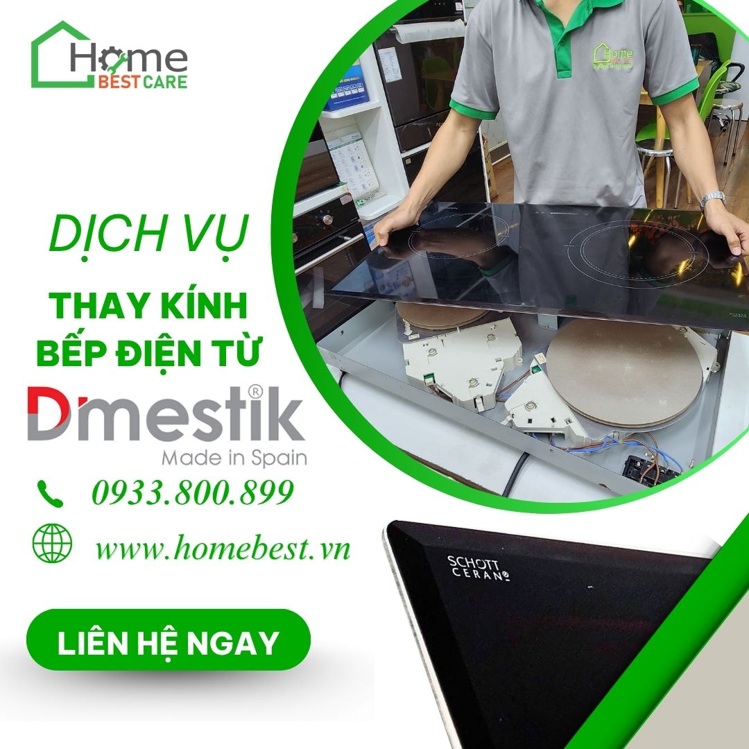 Thay mặt kính bếp điện từ Dmestik