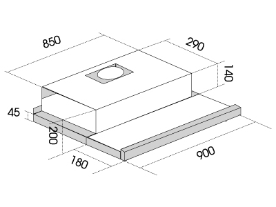 Máy hút khói, hút mùi âm tủ Dmestik ES 3090 DMK