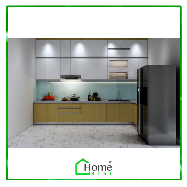 Tủ bếp nhựa Laminate phong cách hiện đại
