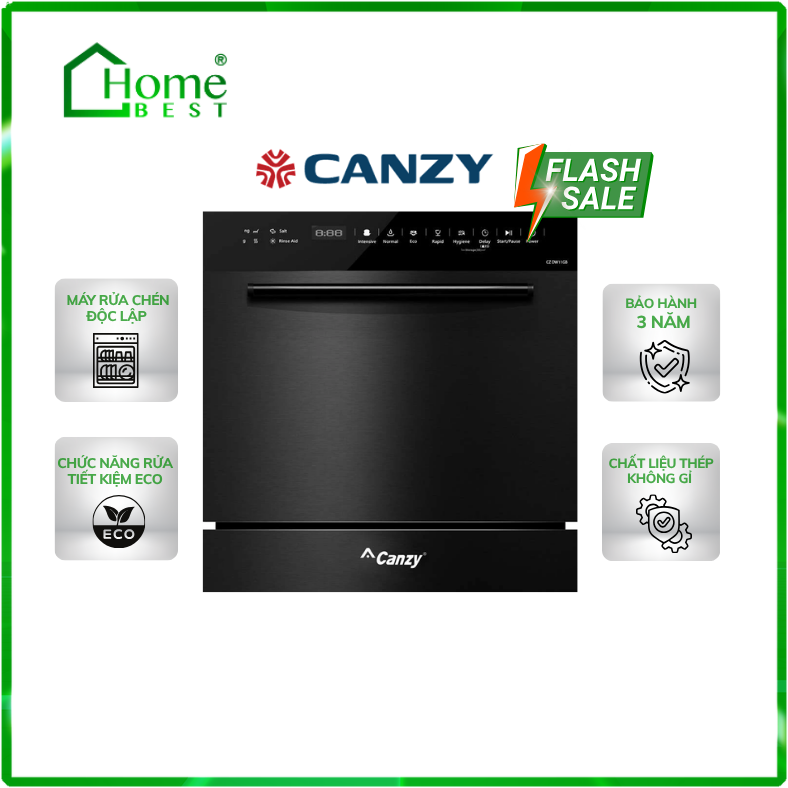 Máy rửa chén bát độc lập Canzy CZ DW11GB