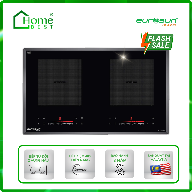 Bếp từ đôi Eurosun EU-T755Max