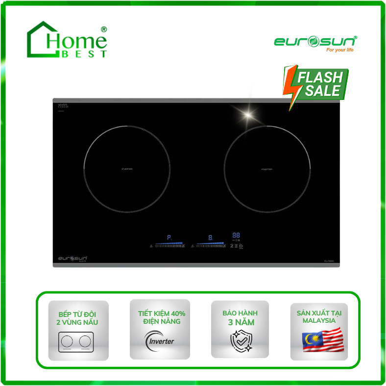 Bếp từ đôi Eurosun EU-T888G