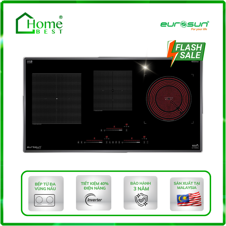 Bếp từ kết hợp hồng ngoại Eurosun EU-TE388Max