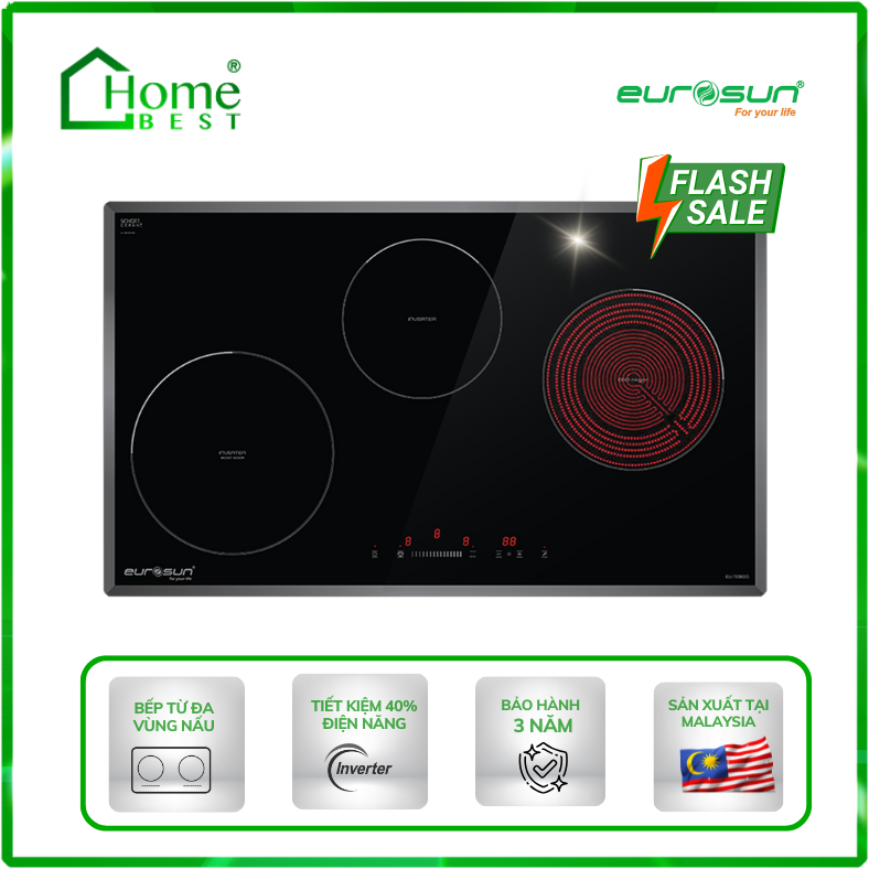 Bếp từ kết hợp hồng ngoại Eurosun EU-TE882G