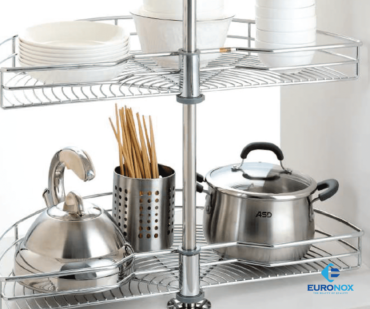 Mâm xoay góc 1/2 Euronox EU3-180A.304/ 180B.304