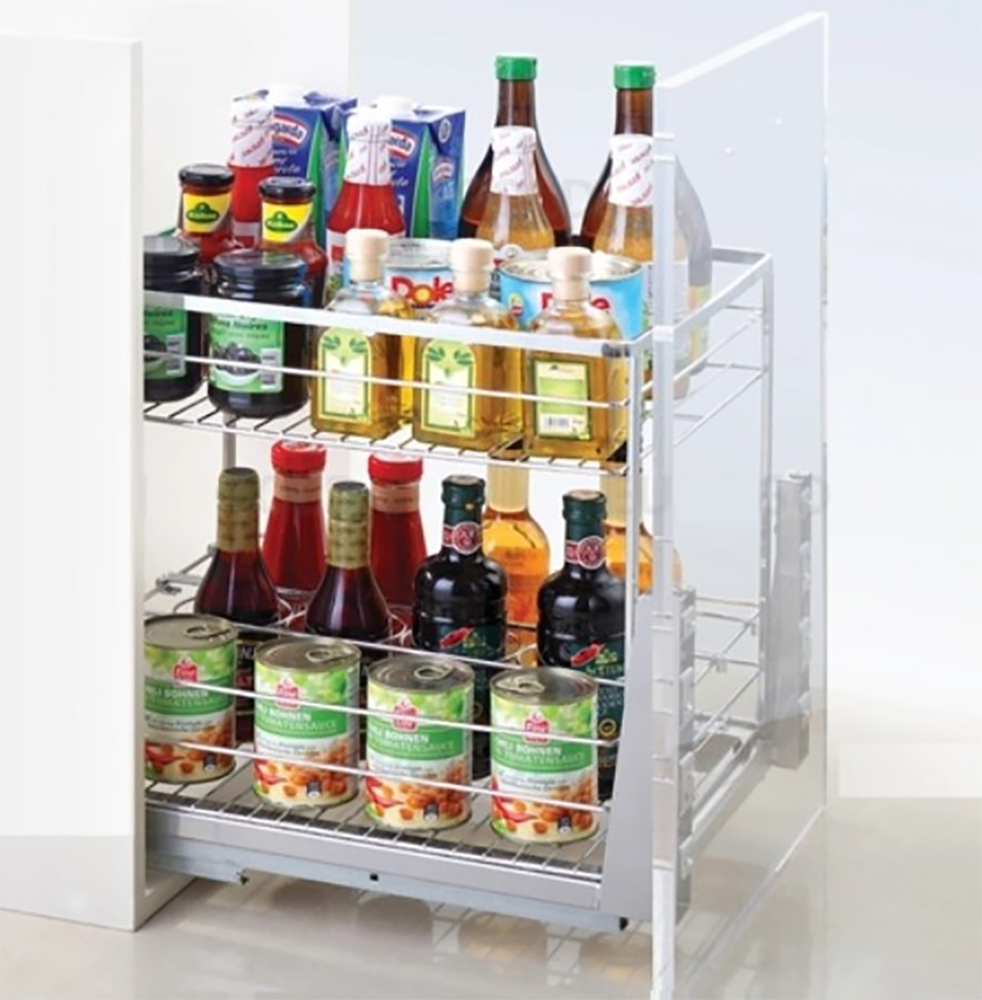 Giá gia vị chai lọ đa năng nan vuông 3 tầng Euronox EU8.20G