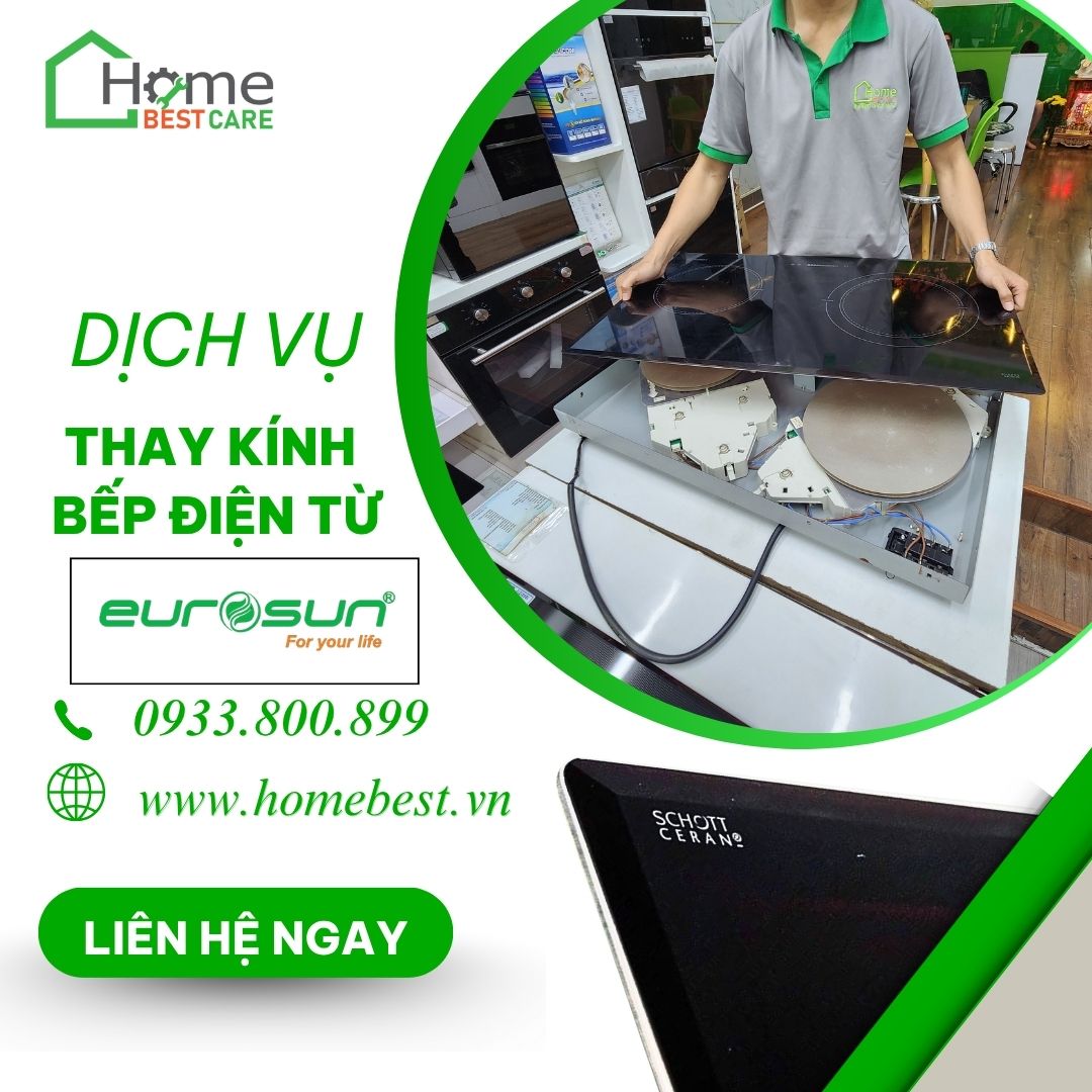 Thay mặt kính bếp điện từ Eurosun