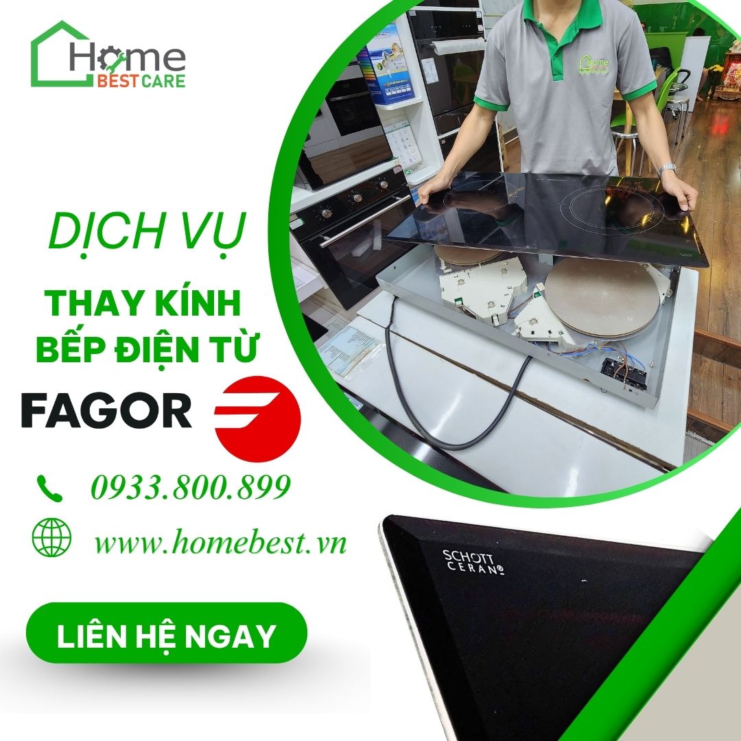 Thay mặt kính bếp điện từ Fagor