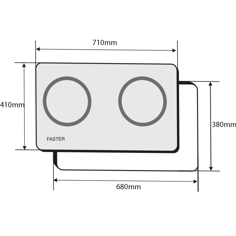 Bếp từ kết hợp hồng ngoại Faster FS 628HI